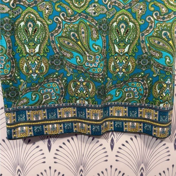 Talbots Green Sheath Dress with Cuffed 3/4 Sleeves STRETCH WOMENS SIZE 8 - Picture 4 of 9